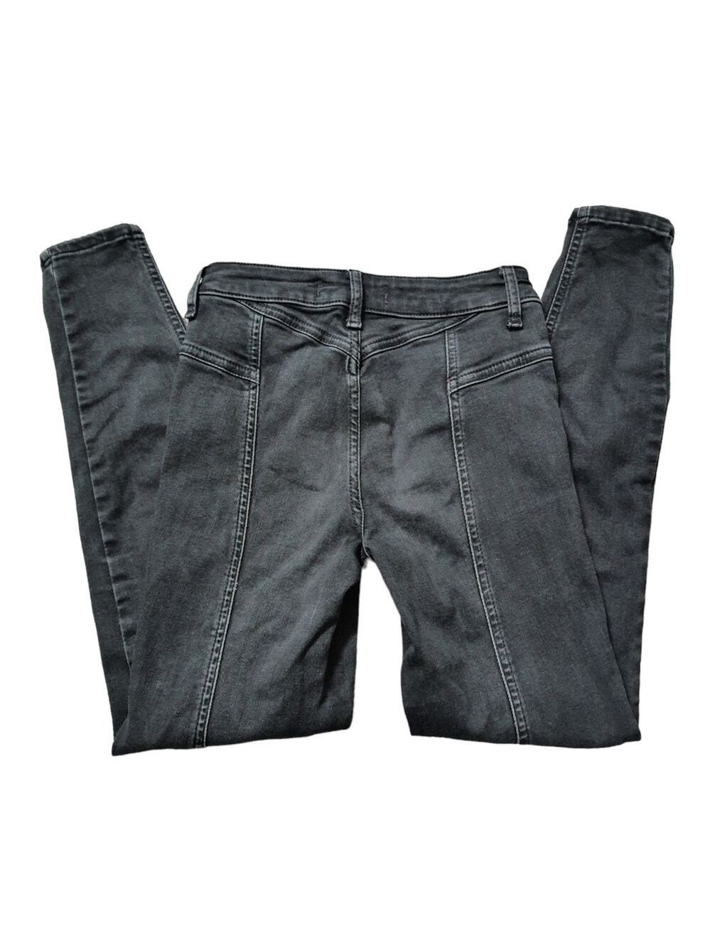 We The Free Riley Skinny Jeans No Back Pocket Western Boho Black Jeans Size 24